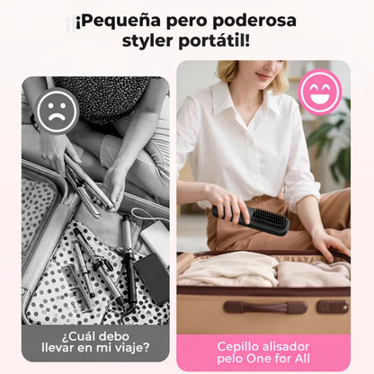 Liso en 5 min, sin cables - CEPILLO ALISADOR INALÁMBRICO