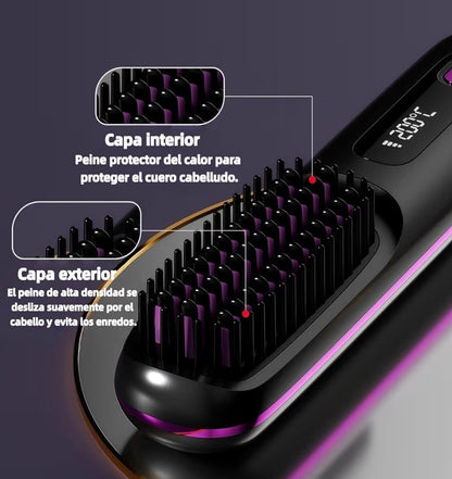 Liso en 5 min, sin cables - CEPILLO ALISADOR INALÁMBRICO