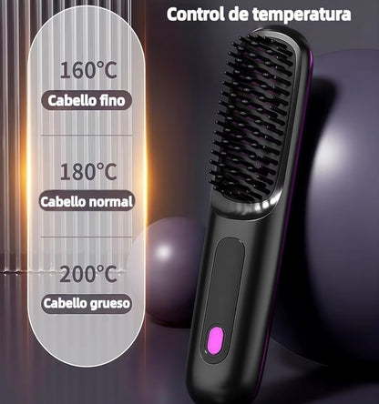 Liso en 5 min, sin cables - CEPILLO ALISADOR INALÁMBRICO